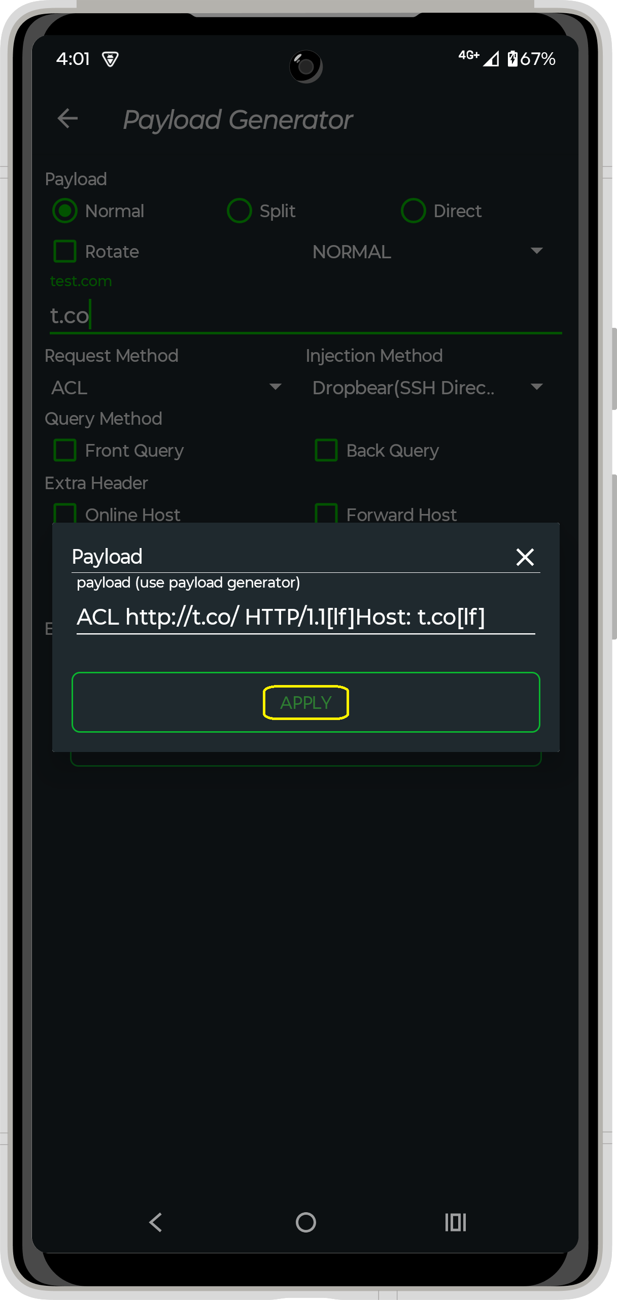 Dropbear Payload Setup